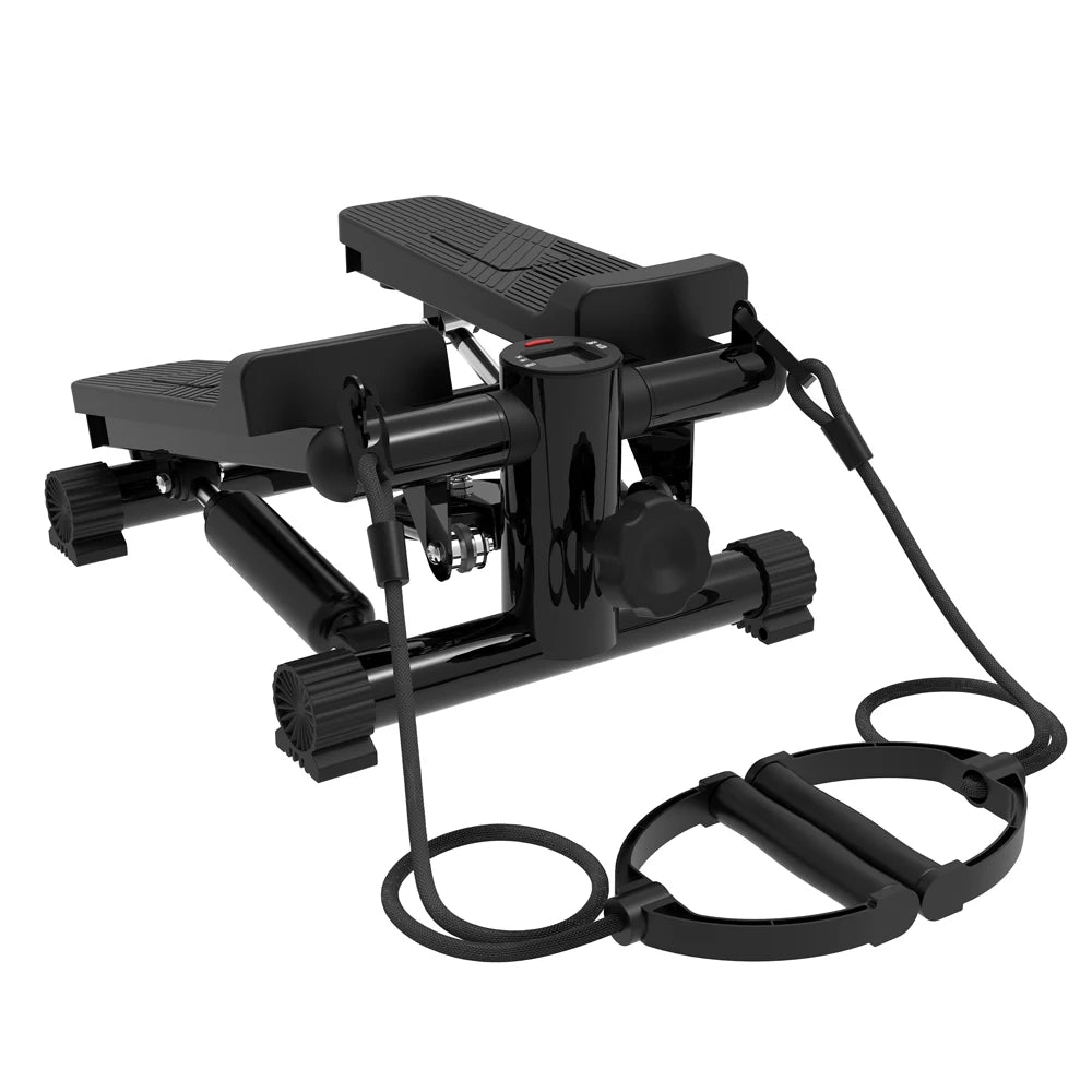 Mini Steppers for Exercise Stair with Resistance Bands Stepper 300LBS Loading Capacity Hydraulic Fitness Stepper LCD Monitor