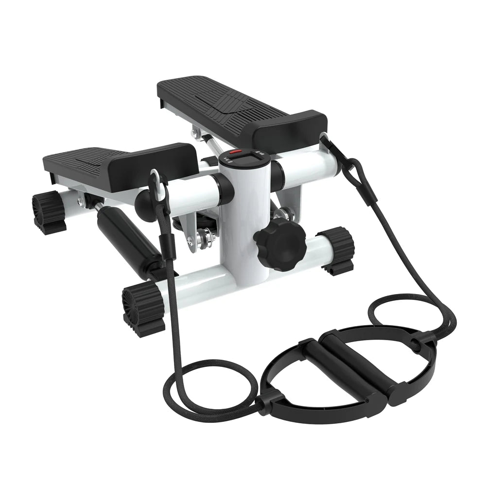 Mini Steppers for Exercise Stair with Resistance Bands Stepper 300LBS Loading Capacity Hydraulic Fitness Stepper LCD Monitor